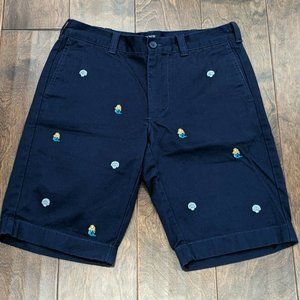 J Crew Rivington Mermaid Shell Chino Men's Shorts
